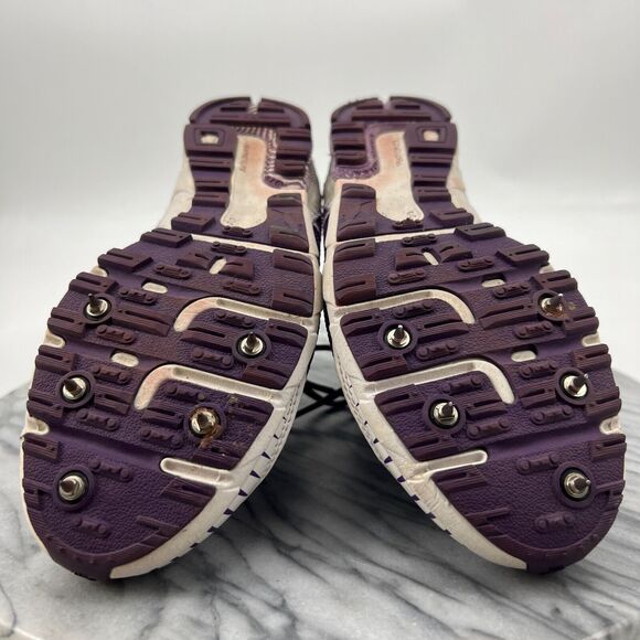 Brooks Womens 9 Track & Field Running Shoes Purple Mach 12 Spikes 1200761B511 - Picture 7 of 13